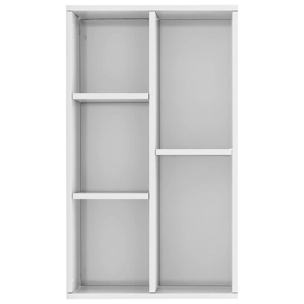 vidaXL Libreria/Credenza Bianco Lucido 50x25x80 cm Legno Multistrato