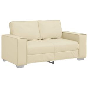 vidaXL Divano a due posti Crema 160 cm Pelle Sintetica