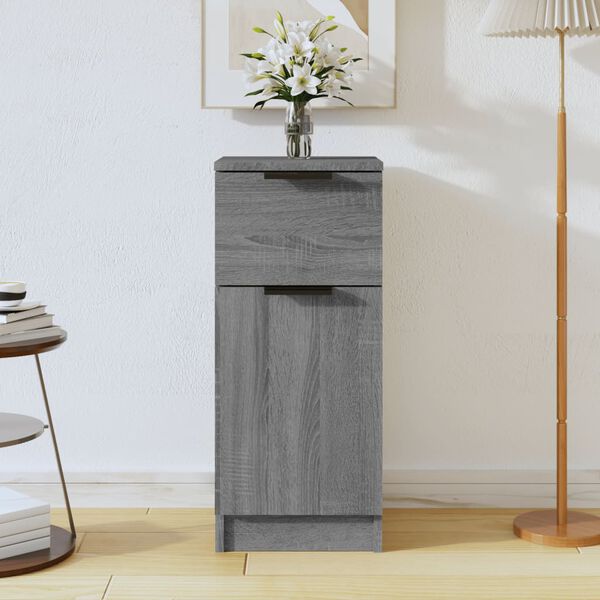 vidaXL Credenza Grigio Sonoma 30x30x70 cm in Legno Multistrato
