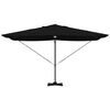 vidaXL Parasol Roma a braccio Nero e Nero 352 x 251 x 265 cm