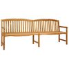 vidaXL Panchina in legno intagliata a mano 228 x 61 x 94,5 cm Naturale