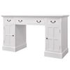 vidaXL Scrivania a Doppia Colonna Bianca 140x48x80 cm