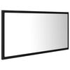 vidaXL Specchio da Bagno a LED Nero 90x8,5x37 cm in Acrilico