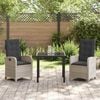 vidaXL Set da Pranzo per Giardino 3 pcs Grigio chiaro polyrattan