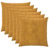 vidaXL Federa 6 pcs HEERLEN Giallo 60 x 60 cm Fleece in microfibra