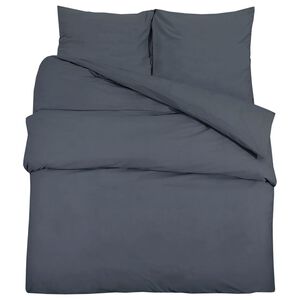vidaXL Set Copripiumino Antracite 140x200 cm in Microfibra Leggera