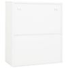 vidaXL Armadio per Ufficio Bianco 90x40x105 cm in Acciaio