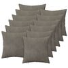 vidaXL Cuscino con cuscino HEERLEN 12 pz Grigio Chiaro Velluto