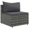 vidaXL Set Divani da Giardino 7 pz con Cuscini in Polyrattan Grigio