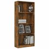 vidaXL Libreria a 4 Ripiani Rovere Fumo 60x24x142 cm Legno Multistrato