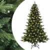 vidaXL Albero di Natale Artificiale con Rami Pieghevoli 120 cm 150 LED