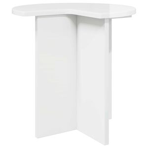 vidaXL Tavolo laterale Bianco Lucido &Oslash; 39 x 38 cm Legno ingegnerizzato