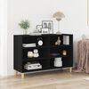 vidaXL Credenza Rovere Nero 103,5 x 35 x 70 cm Legno multistrato