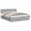 vidaXL Struttura del letto con cassetto Sonoma grigia 180 x 200 cm