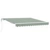 vidaXL Tenda retrattile Verde e Bianco 350 x 250 cm
