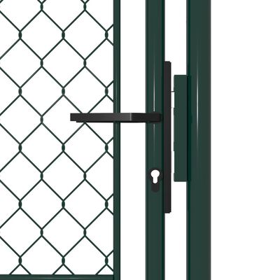 vidaXL Cancello da Giardino in Acciaio 100x125 cm Verde