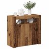 vidaXL Credenza con Luci LED Legno Antico 80x35x75 cm in Truciolato