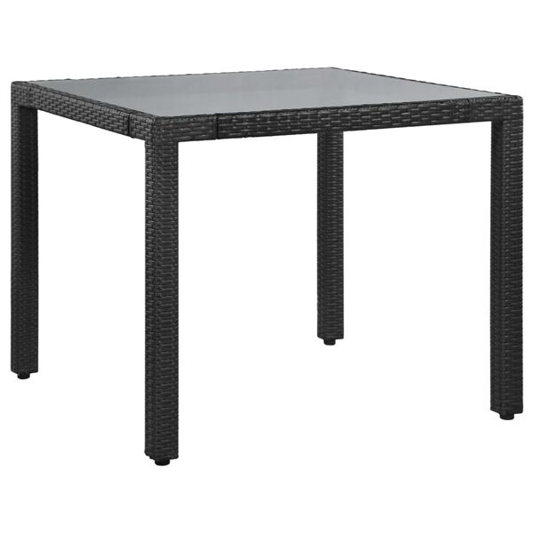 vidaXL Set da Pranzo da Giardino 5 pz in Polyrattan Nero