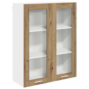 vidaXL Armadio pensile con porta Rovere artigianale 80 x 31 x 100 cm
