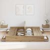 vidaXL Struttura letto con contenitore Rovere artigianale 180 x 200 cm