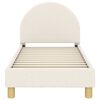 vidaXL Struttura letto per bambini con testata Crema 70 x 140 cm