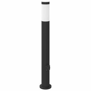 vidaXL Lampada a paletto con presa elettrica 80 cm Acciaio Inox IP44