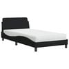 vidaXL Letto con Materasso Dover Nero 100x200 cm in Tessuto