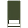vidaXL Comodini 2 pz Verde Oliva 36x39x78 cm in Acciaio
