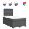 vidaXL Giroletto a Molle con Materasso Grigio Scuro 120x190cm Tessuto