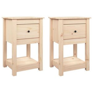 vidaXL Comodini 2 pz 40x35x61,5 cm in Legno Massello di Pino