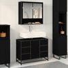 vidaXL Set di mobili per il bagno 2 pcs Rovere Nero Legno multistrato