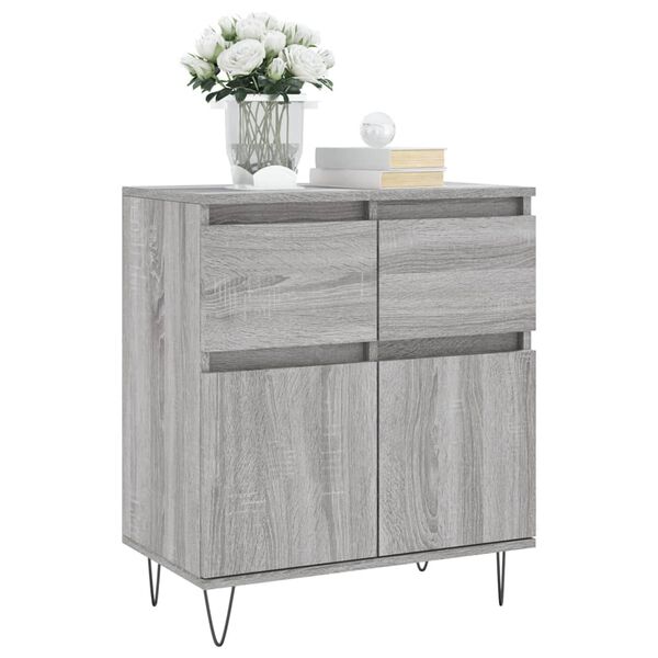 vidaXL Credenza Grigio Sonoma 60x35x70 cm in Legno Multistrato