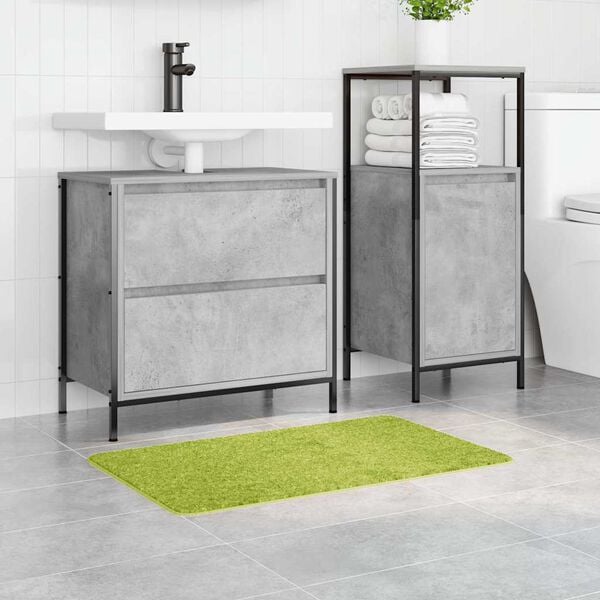 vidaXL Tappetino da bagno antiscivolo Verde 50 x 80 cm PP