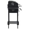 vidaXL Barbecue a Carbonella con Ripiano Inferiore Nero