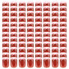 vidaXL Vasi Marmellata in Vetro Coperchio Bianco e Rosso 96 pz 230 ml