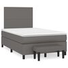 vidaXL Giroletto a Molle con Materasso Grigio 120x200 cm in Similpelle