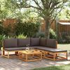 vidaXL Set di divani da giardino 6 pezzi con cuscini in legno di acacia e rattan