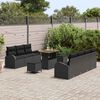 vidaXL Set Divano da Giardino con cuscino con cuscino 10 pcs Nero