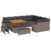 vidaXL Set Divano da Giardino con cuscino 12 pcs Grigio polyrattan
