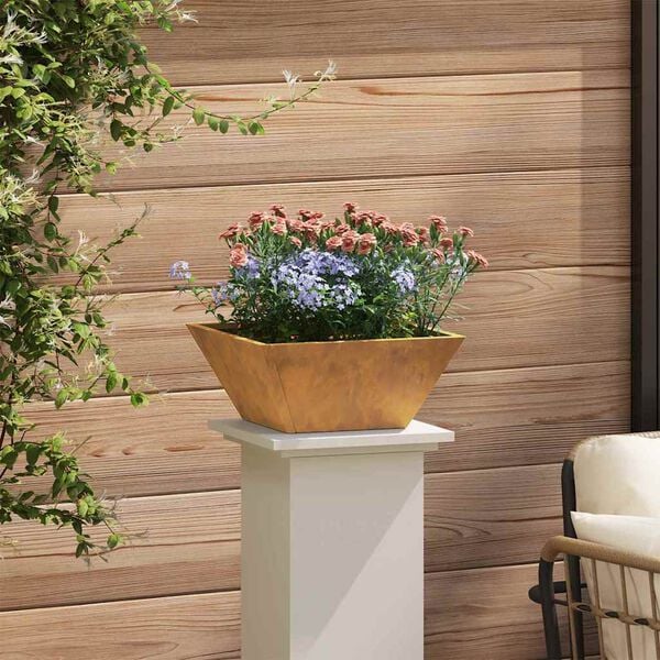 vidaXL Vaso da giardino Ruggine 35 x 35 x 15 cm
