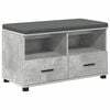 vidaXL Panca per ingresso Grigio Cemento 80 x 38 x 46 cm