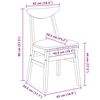 vidaXL Sedie da pranzo 2 pcs Naturale 42 x 47.5 x 81 cm