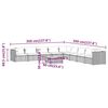 vidaXL Set Divani da Giardino 10 pz con Cuscini in Polyrattan Grigio