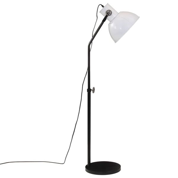 vidaXL Lampada da Terra 25 W Bianca 30x30x90-150 cm E27