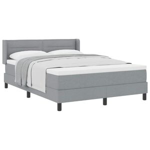 vidaXL Letto a molle Grigio chiaro 200 x 140 cm Poliestere