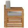 vidaXL Set di divani da esterno con cuscino Naturale 71 x 63 x 73 cm