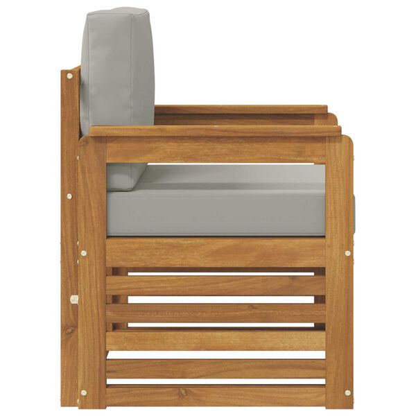 vidaXL Set di divani da esterno con cuscino Naturale 71 x 63 x 73 cm