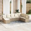 vidaXL Set Divano da Giardino con cuscino 8 pcs Beige Poly Rattan