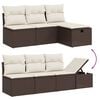 vidaXL Set Divani da Giardino 8 pz con Cuscini Marrone in Polyrattan