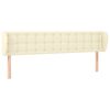 vidaXL Testiera ad Orecchio Crema 163x23x78/88 cm in Similpelle